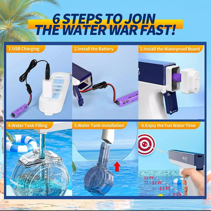Electric Water Pistol Rechargeable Gun