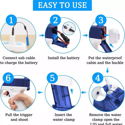 Electric Water Pistol Rechargeable Gun
