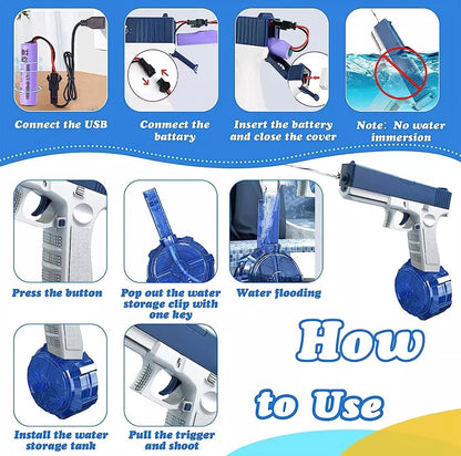 Electric Water Pistol Rechargeable Gun