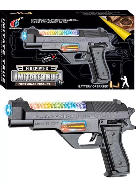 Kids Sound Pistol With vibration & Lights Battery Operated